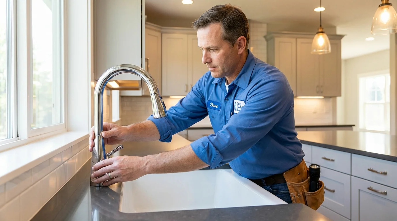 Kitchen faucet installation by Johns Plumbing LLC in Greenwood